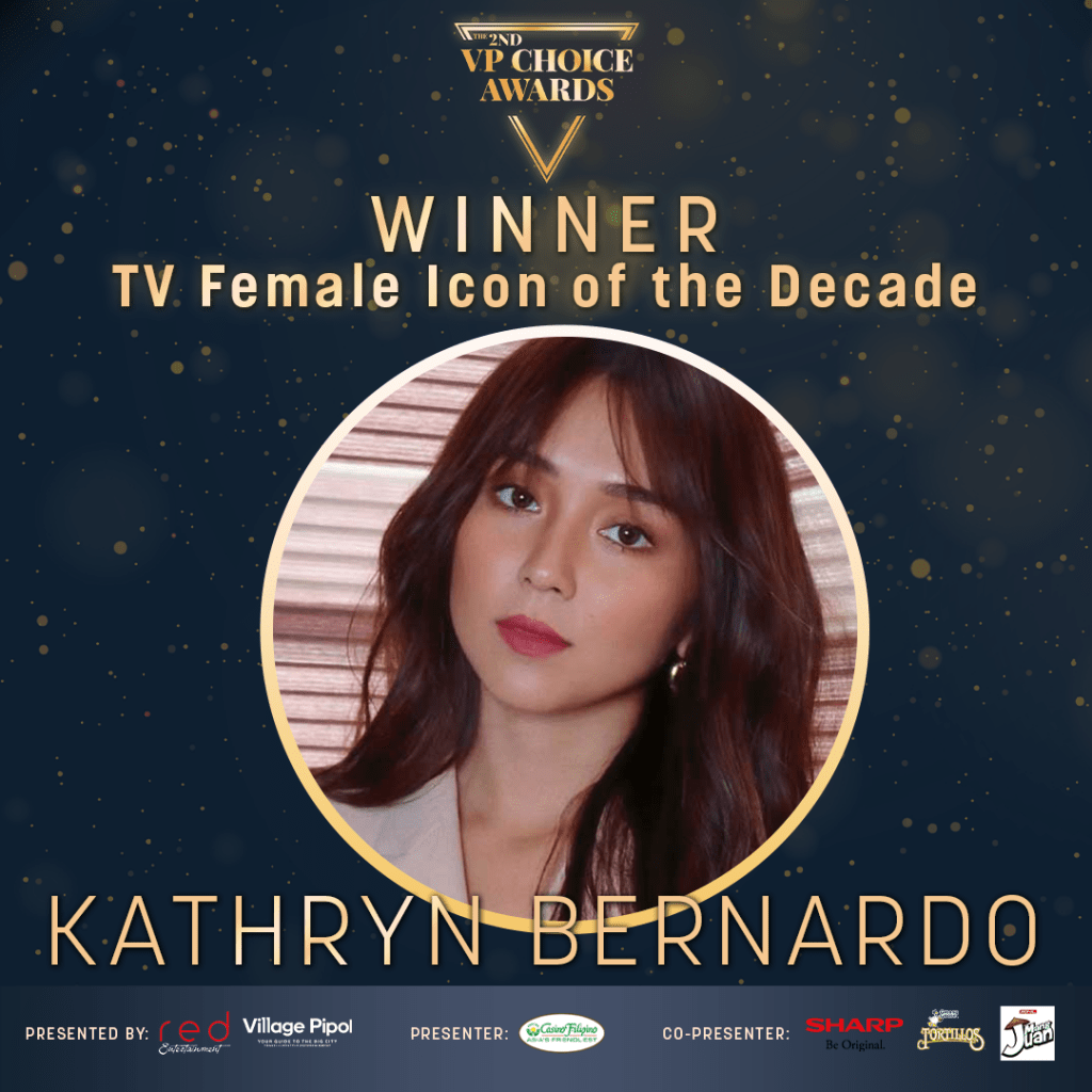 KathNiel receives the VP Choice Award for TV Icons of the Decade
