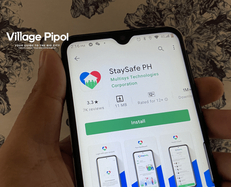 StaySafe.ph contact-tracing application.