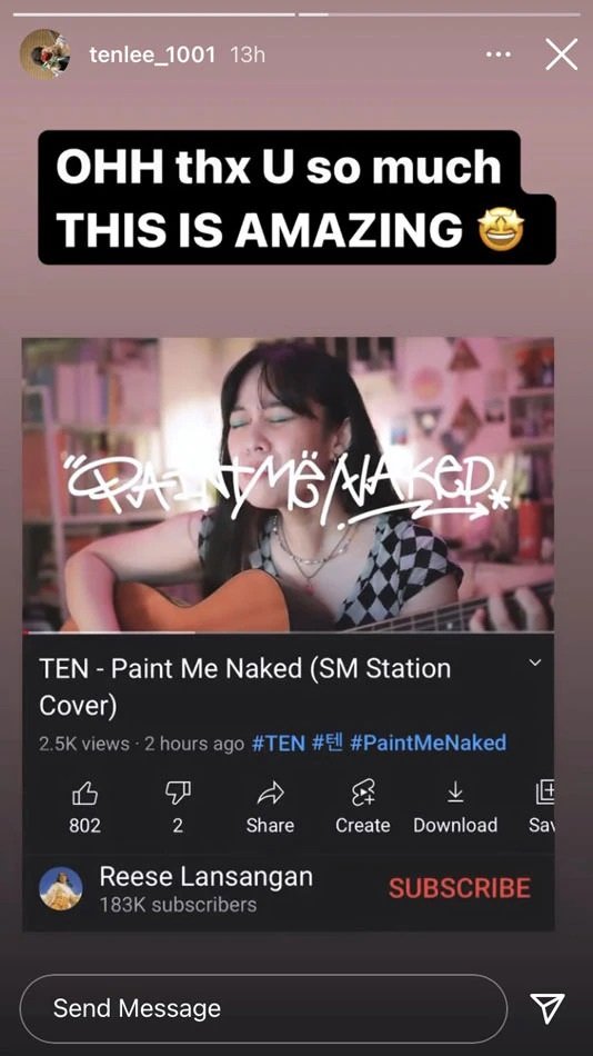Reese Lansangan NCT Ten Paint Me Naked