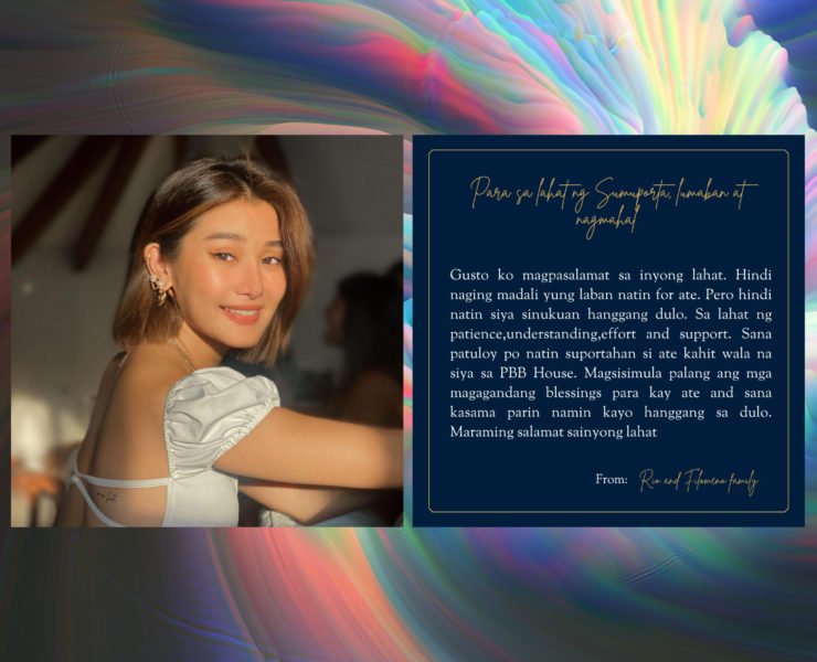 Chie Filomeno evicted
