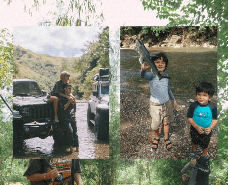 The Lahbati-Gutierrez family out with nature.