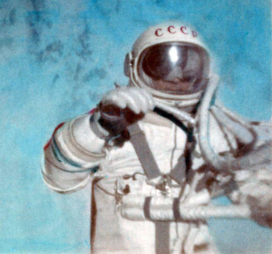Leonov during the world’s first Extravehicular activity in March 1965.