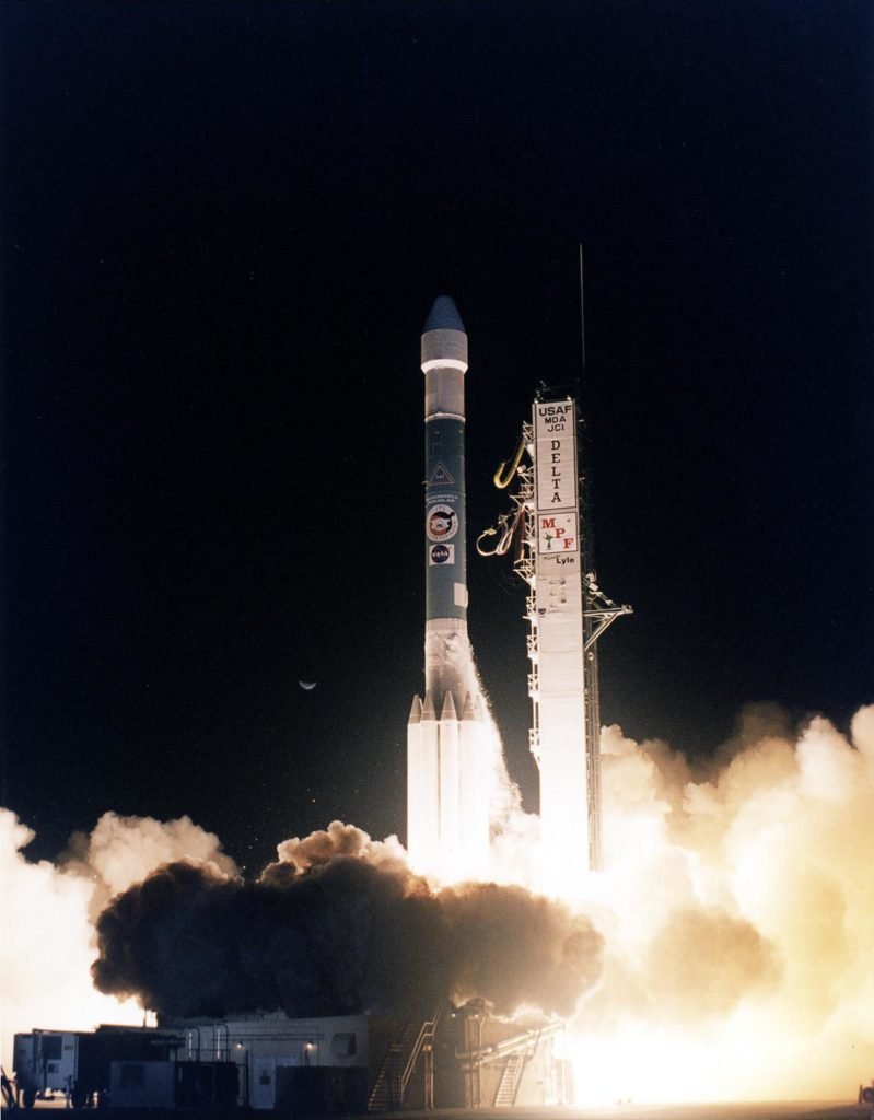 Delta Launch Vehicle carrying Mars Pathfinder. Photo Credit: NASA
