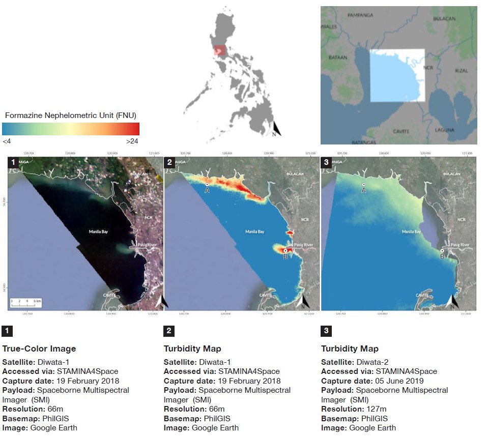 PhilSA monitoring Manila Bay water quality from satellites. Photo Credit: PhilSA