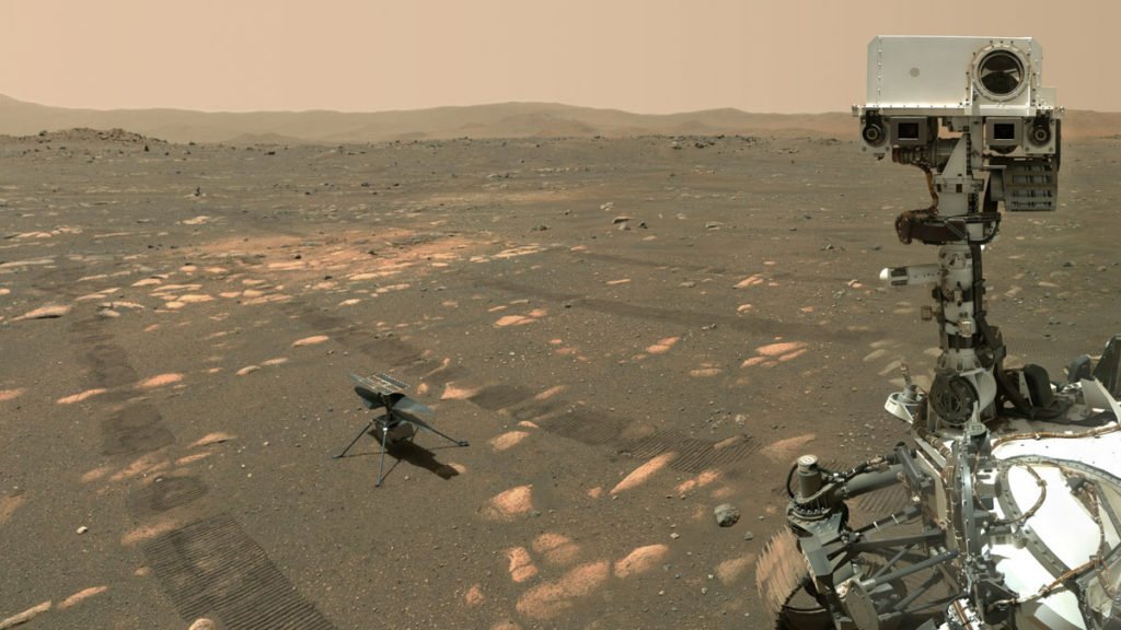 Perseverance's selfie with Ingenuity before launch. Photo Credit: NASA