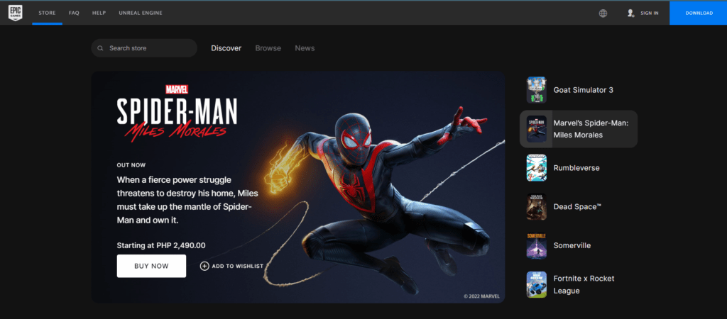 Marvel's Spider-Man: Miles Morales  Download and Buy Today - Epic Games  Store