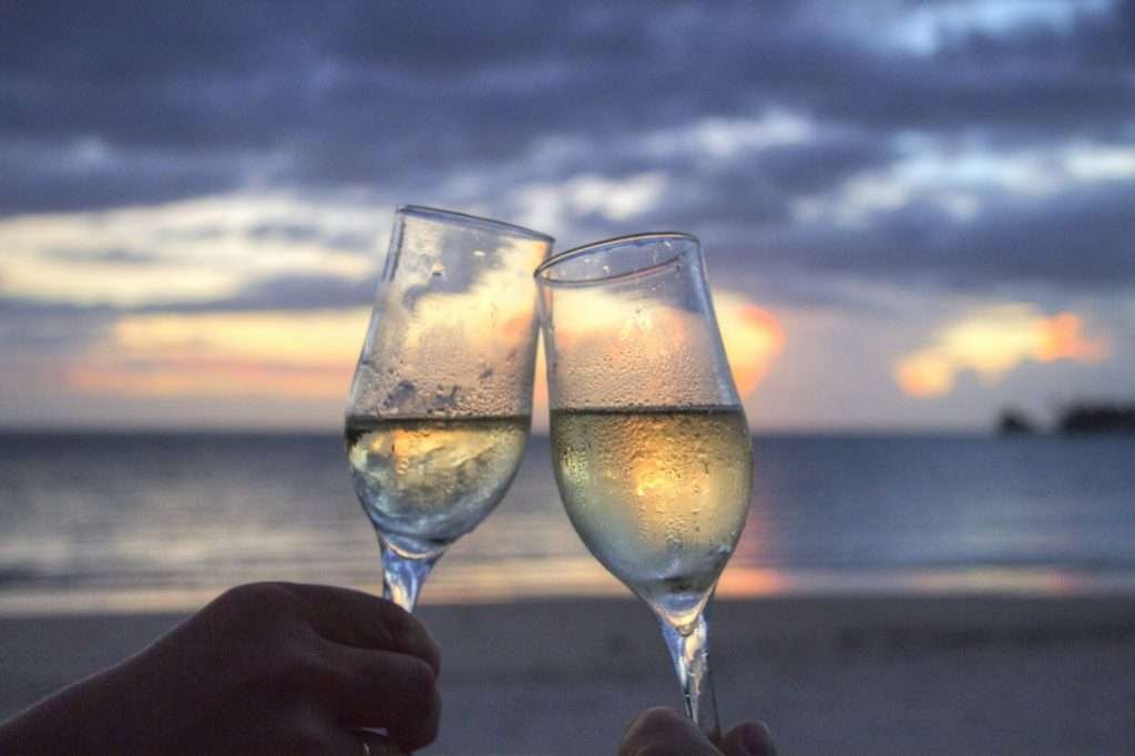 beach anniversary celebration