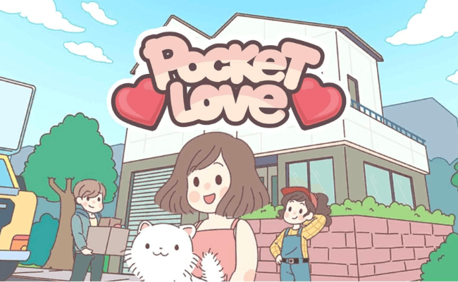 Screenshot of pocket Love interface when you open the game on your phone.