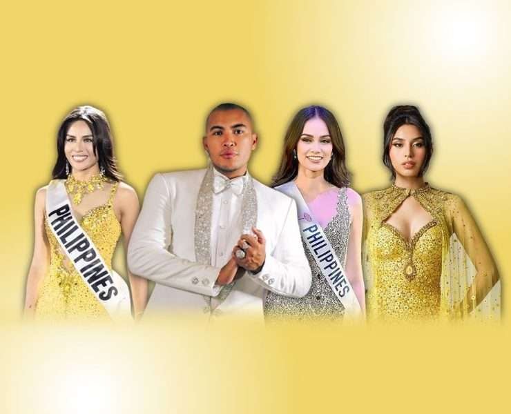 Three Filipinas competed in their international pageants wearing gowns by Leo Almodal