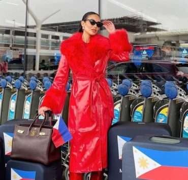 Celeste Cortesi is all fired up as she arrives for Miss Universe