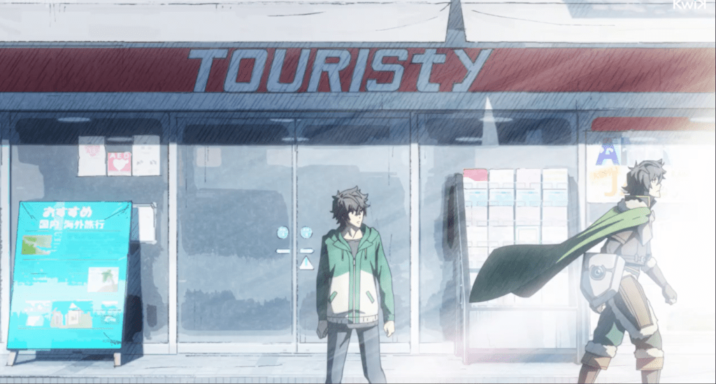 Naofumi Iwatani walking off to his medieval purpose