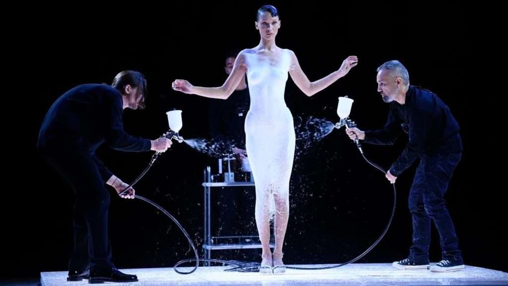 Supermodel Bella Hadid for Coperni SS23.