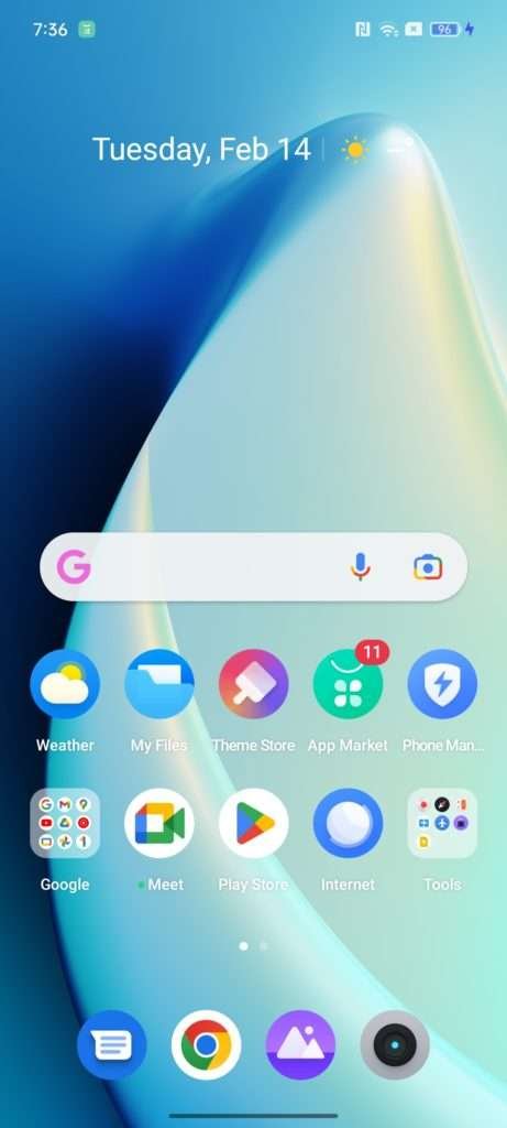 realme 10 pro plus home screen