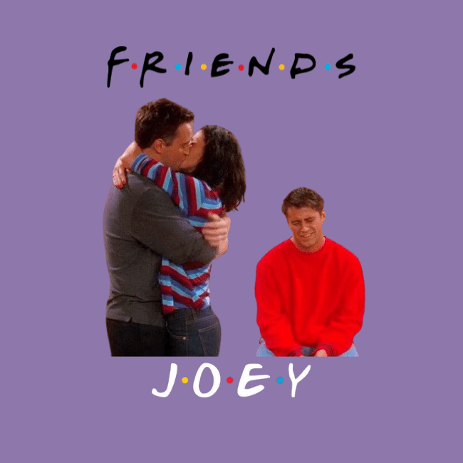 Joey Tribbiani Hugs Chandler Bing From Behind (Friends)