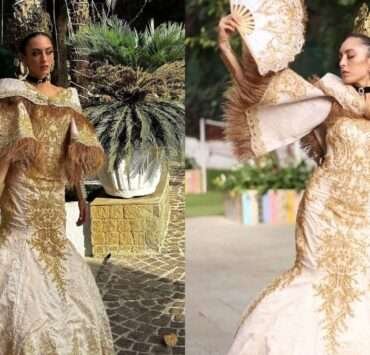Shannon Robinson wears her pride through her Miss Environment International National Costume