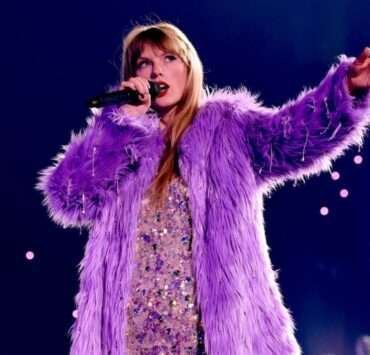 Taylor Swift performing at The Eras Tour