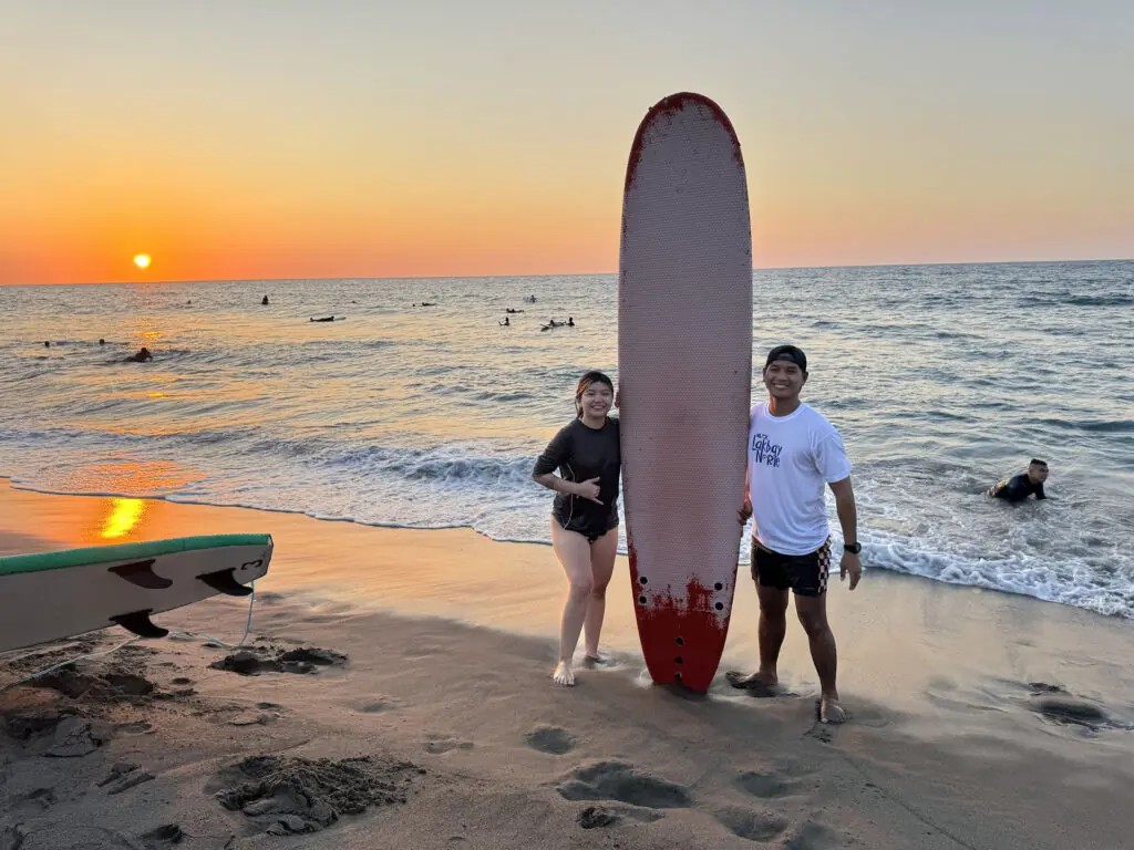 Tourists enjoying the majestic view of San Juan, La Union beach.