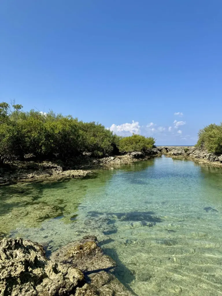 Immuki Island in La Union with its crystal clear water.