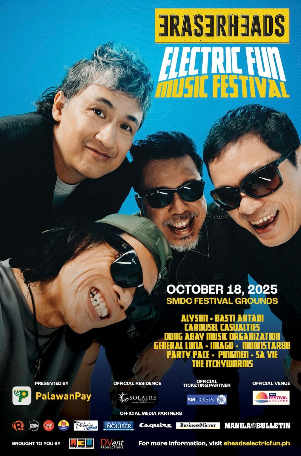 OPM legends the Eraserheads are set to perform Get This Love Thing Down live at this year’s “Eraserheads: Electric Fun Music Festival,”
