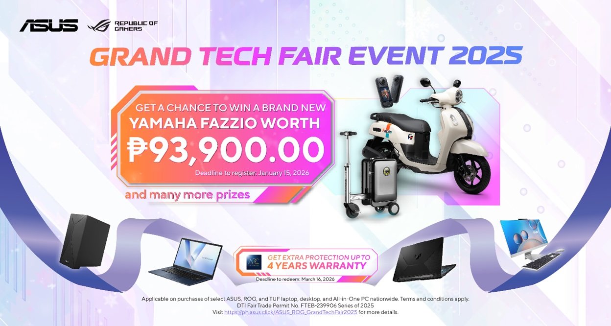 ASUS ROG Grand Tech Fair 2025 will also host mall caravans in six (6) SM Cyberzone locations – each with up to PHP 5,000 rebate offers