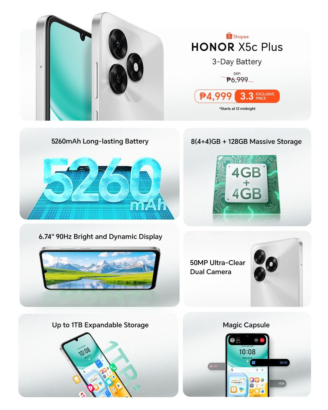  the HONOR X5c Plus empowers users to unlock their potential, setting a new benchmark in the entry-level smartphone category