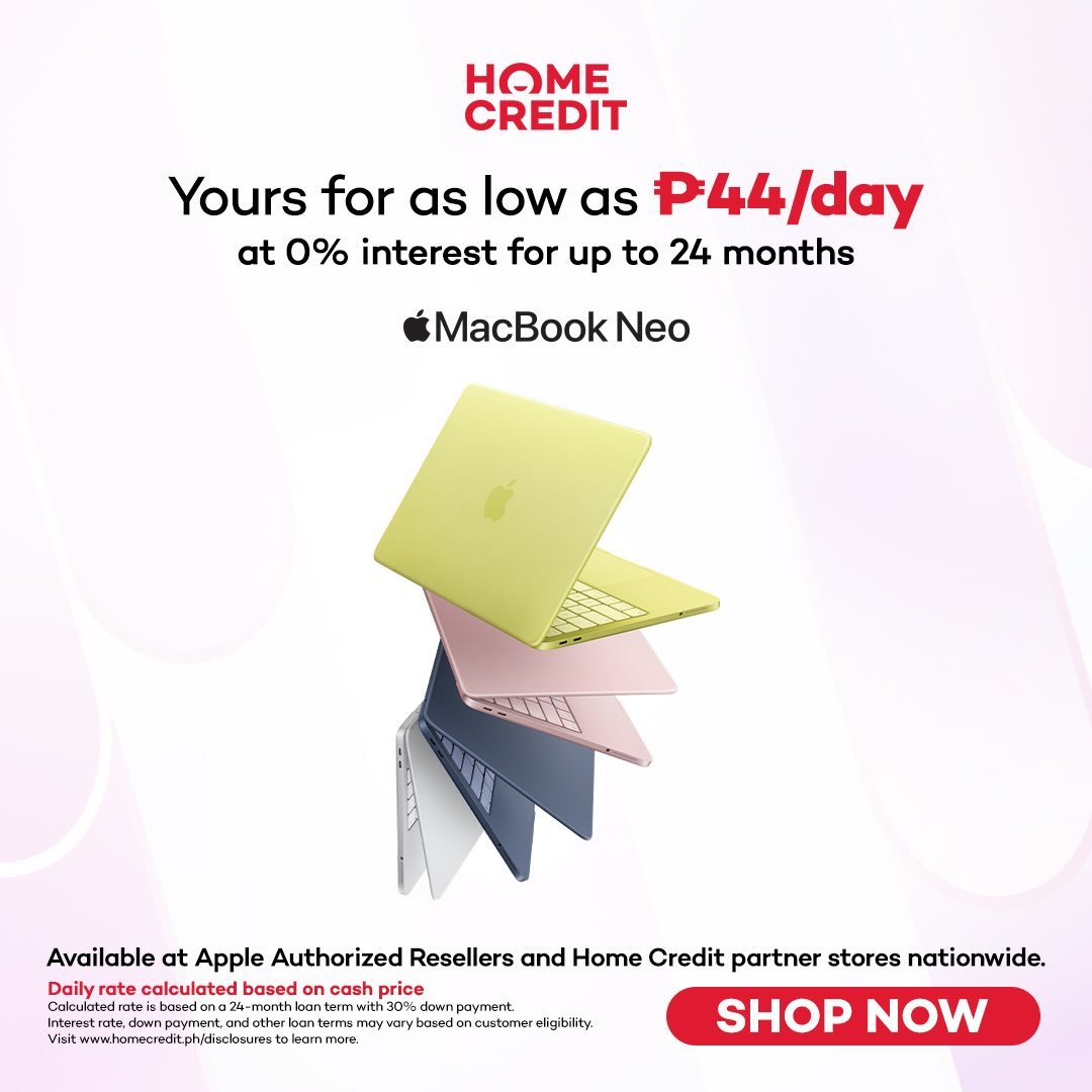 Home Credit introduces exclusive launch offers with as low as 0% interest and flexible payment terms of up to 24 months, making premium technology more accessible and giving more Filipinos the opportunity to own their first Macbook