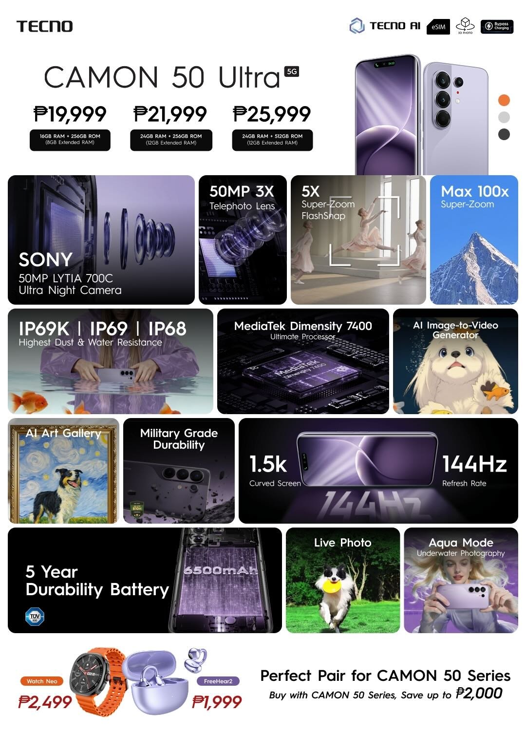 TECNO today officially launches the CAMON 50 Series in the Philippines, bringing its most advanced AI-powered imaging smartphone lineup 