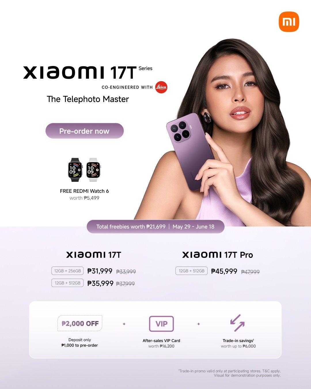 Led by the Xiaomi 17T Pro and Xiaomi 17T, the local launch also introduces new AIoT products and Smart Tech Appliances that expand Xiaomi’s connected ecosystem across wellness, audio, entertainment, and home convenience.