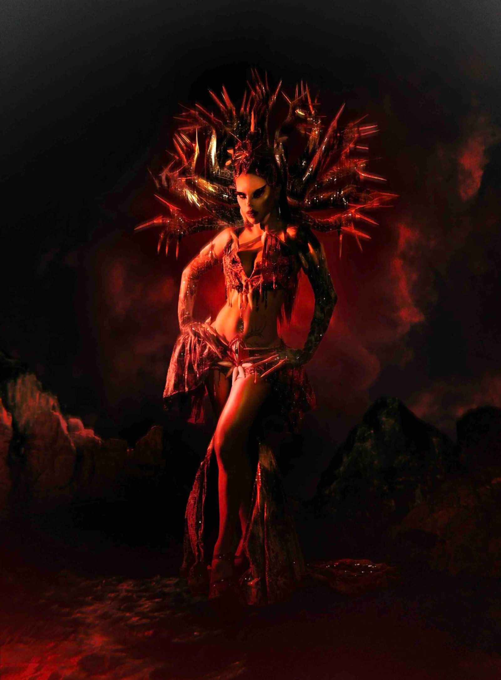 Shortly after her RUBADGE win and its official release on the 4th episode of Drag Race Down Under vs. The World Season 1, M1ss Jade So unveils a devilish drag look accompanied by a new song of the same name, “BAPHOMETA”, produced by collaborator Naive Supreme—out now, under Offshore Music.
