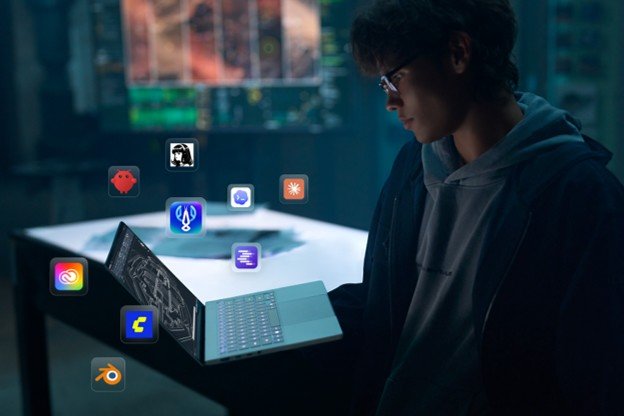 ProArt RTX Spark creator laptops combine high-capacity unified memory, open agent and workflow ecosystems, and ASUS AI applications for private, customizable creation without token limits 