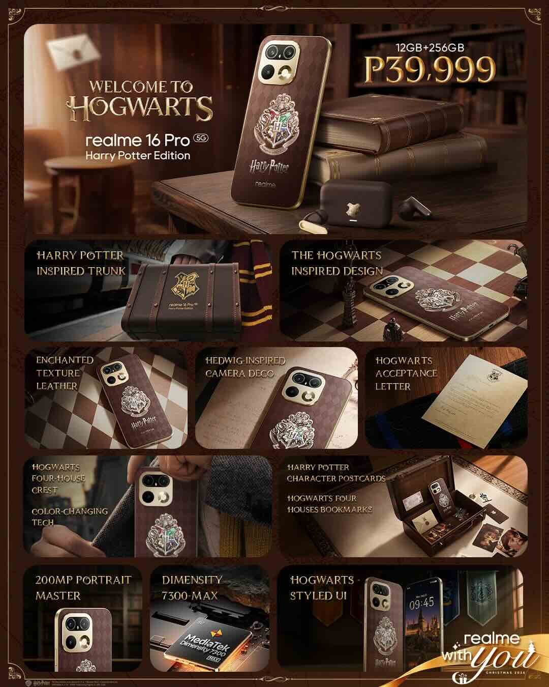 From its Hogwarts-inspired crest to details paying tribute to Harry Potter’s loyal companion, the realme 16 Pro 5G Harry Potter Edition brings elements of the beloved franchise to its design, interface, and special-edition packaging.